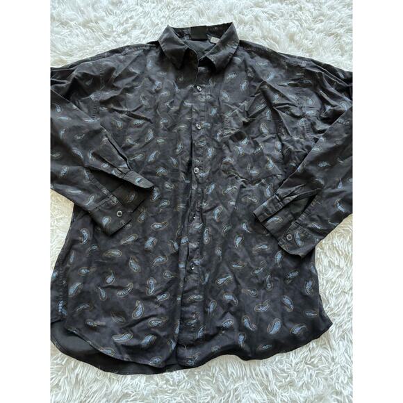 Permit Men’s Sz. L Fun Design Button Down Shirt. Funky, Retro Great Top - Picture 2 of 9